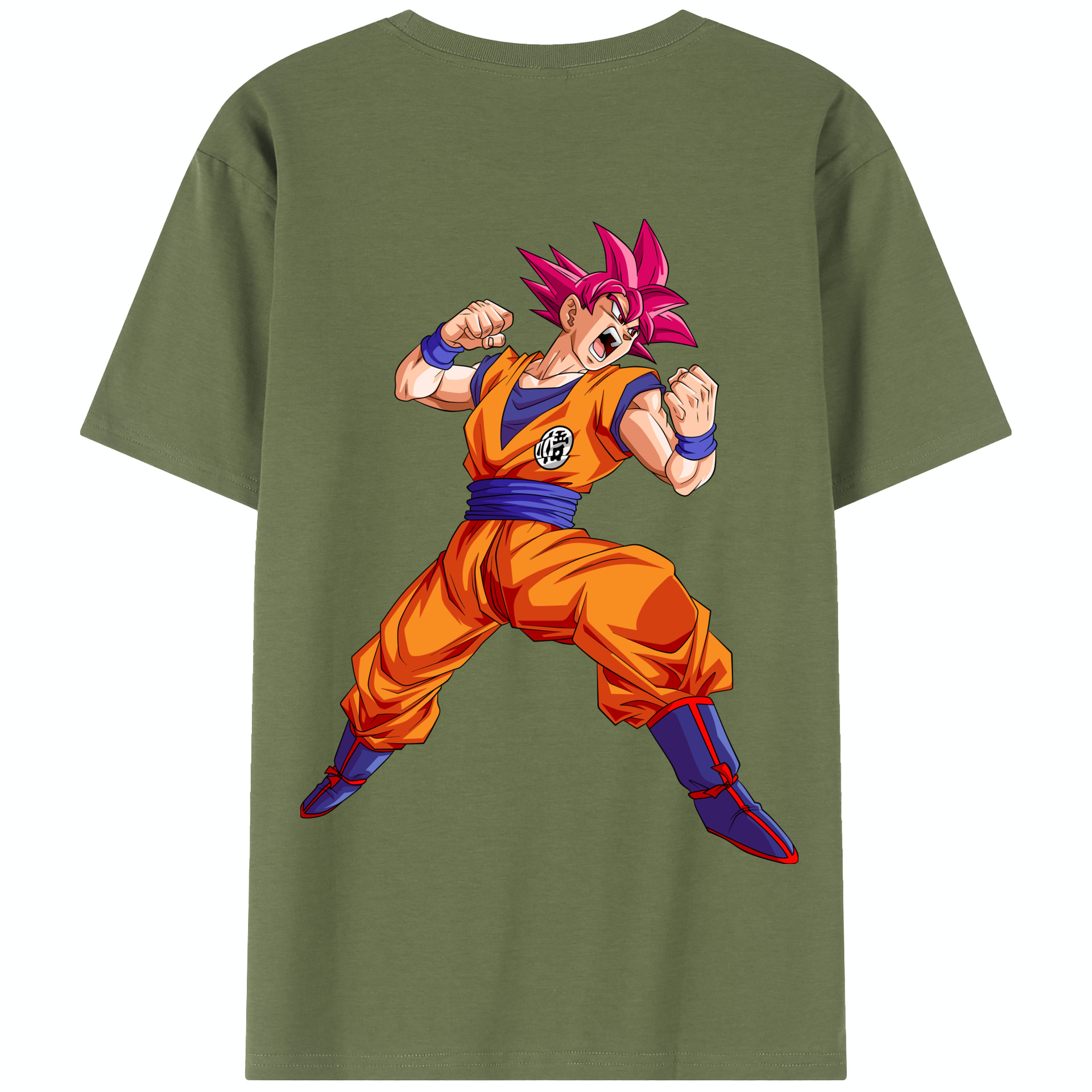 （画像用） ドラゴンボール 孫悟空（そん ごくう）Son Goku カカロット DRAGON BALL Kakarotto 綿100％半袖Tシャツ（背面プリント）